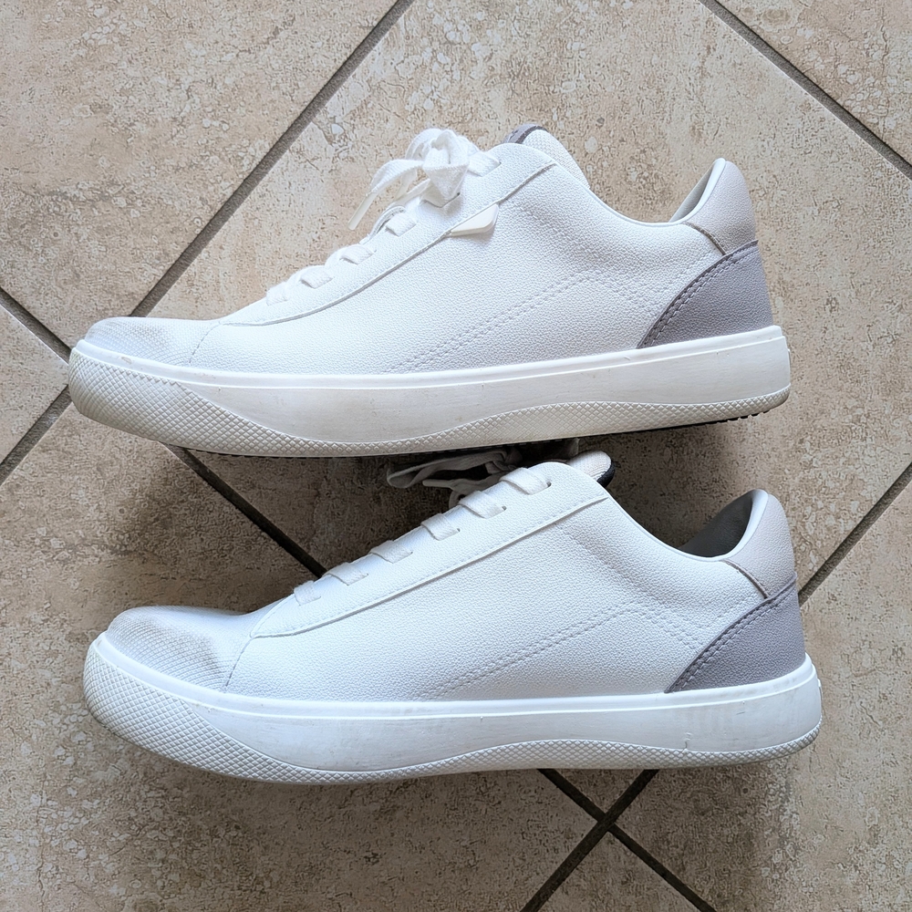 Vessi White and Gray Women's Sneakers